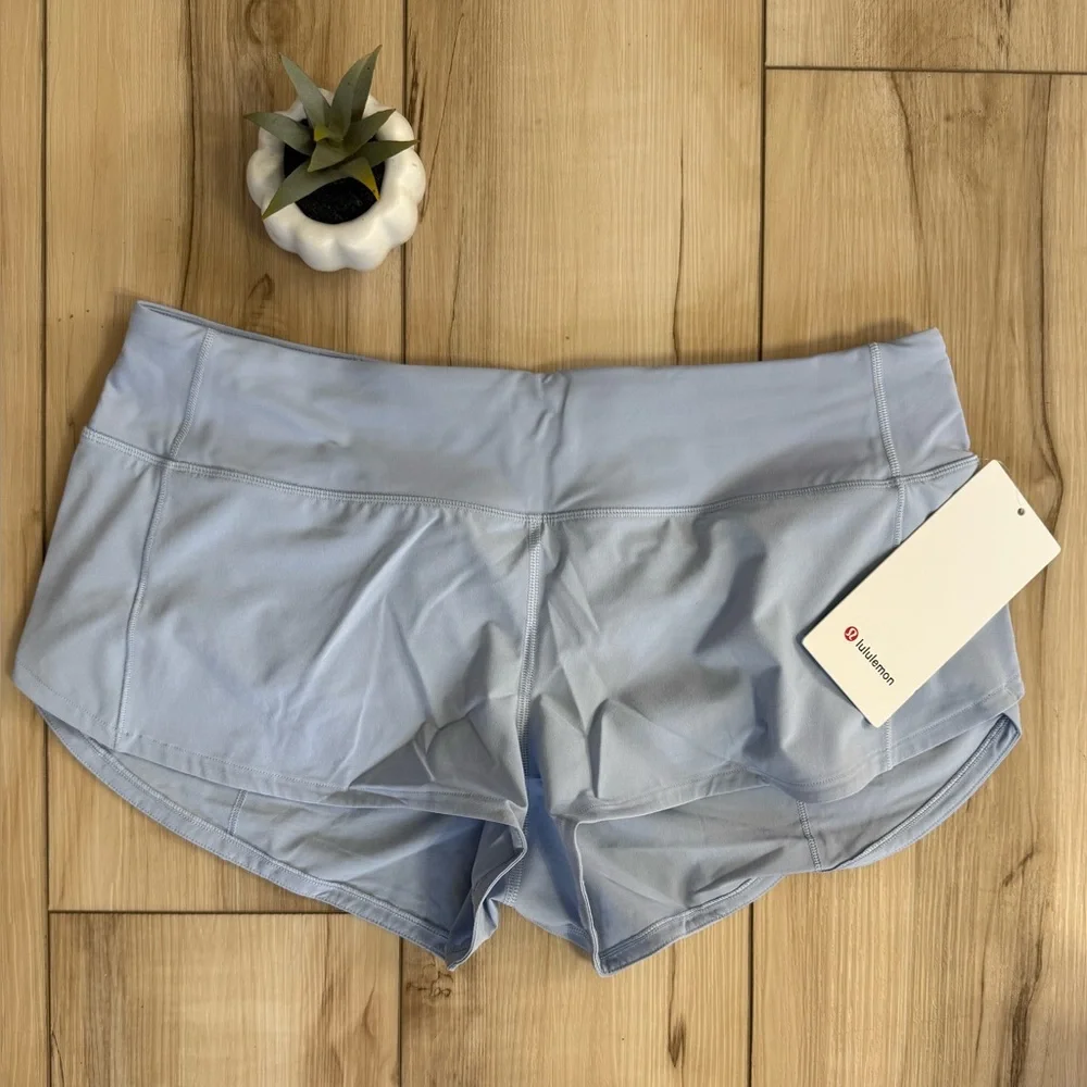 Lululemon Speed Up LR Shorts NWT Blue Linen Size 8 & 10 - Picture 3 of 10